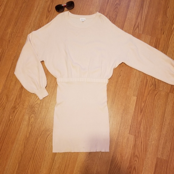 Blush Pink Blouson Top Sweater Dress - Picture 7 of 8